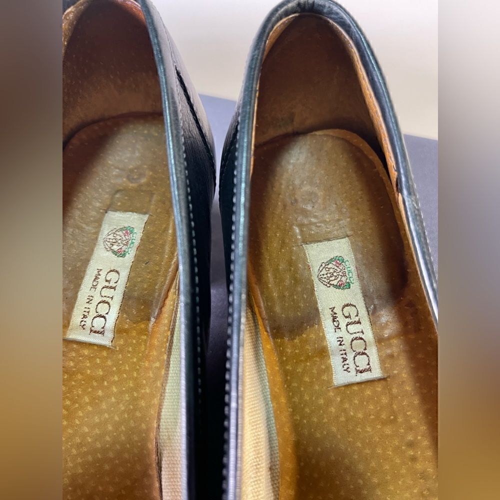 GUCCI - Vintage Blue Leather Heels - Picture 2 of 9